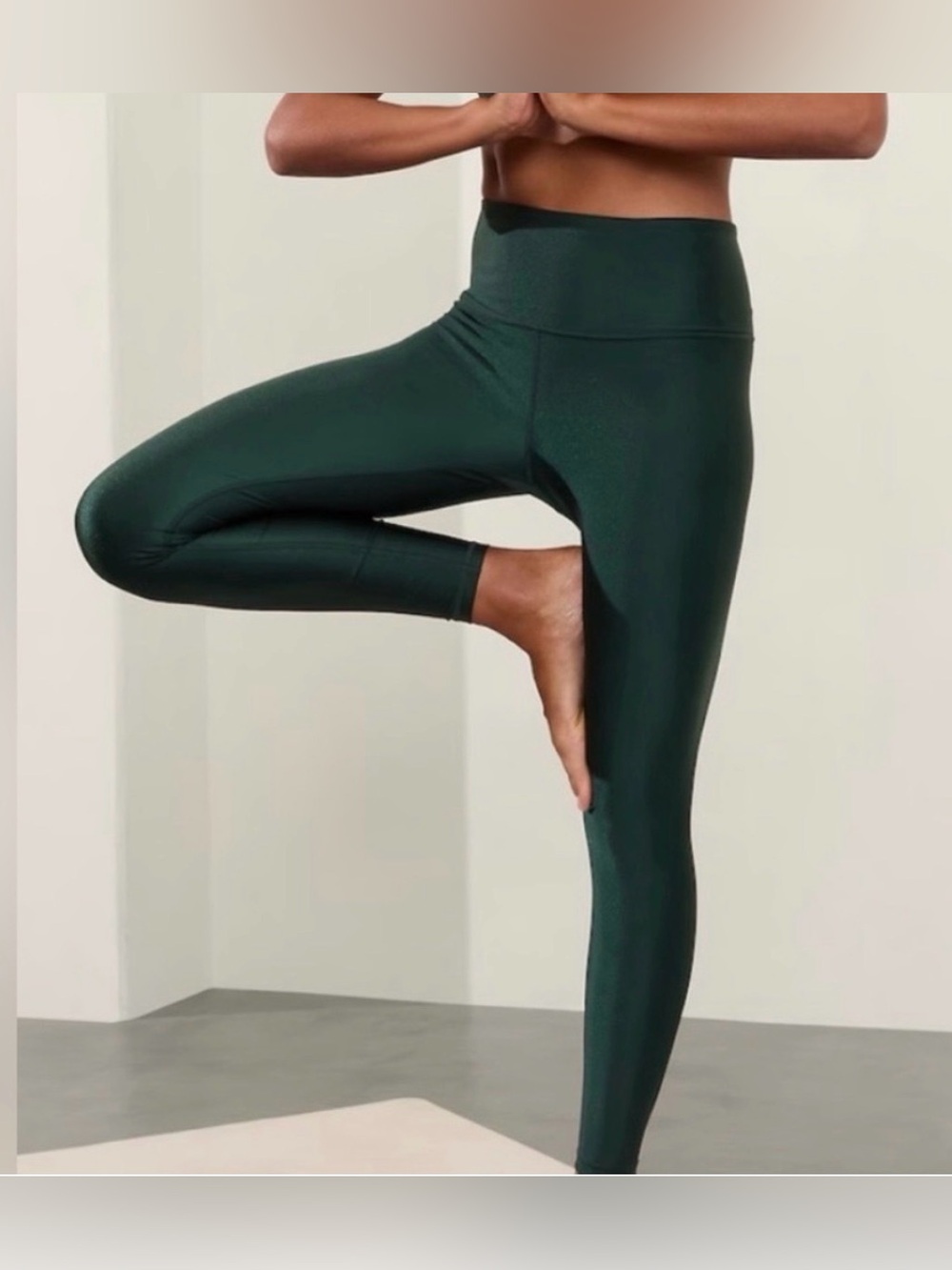 NWT Athleta Elation Ultra High Rise Sheen Tight in Cypress Womens XL